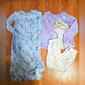 Girls frozen pajamas and nightgown size medium